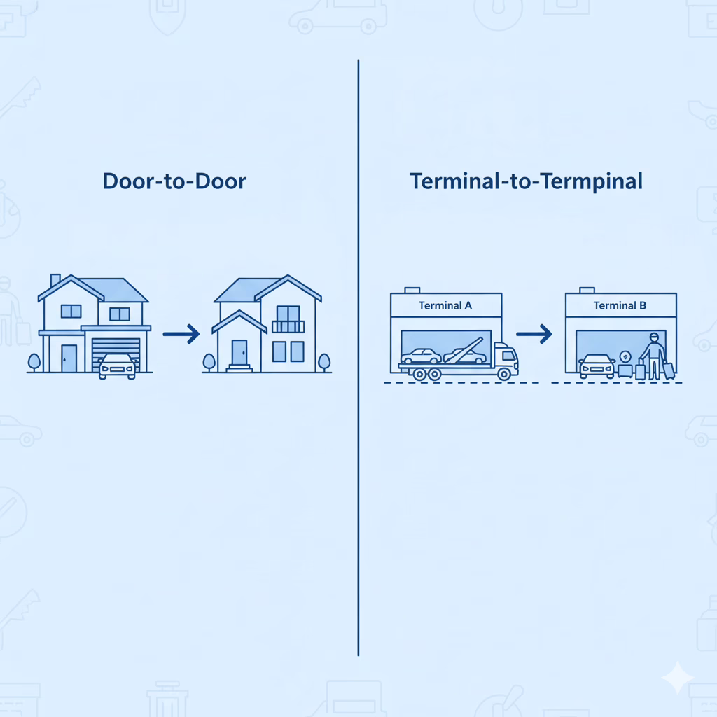 Door-to-Door vs Terminal-to-Terminal Car Shipping