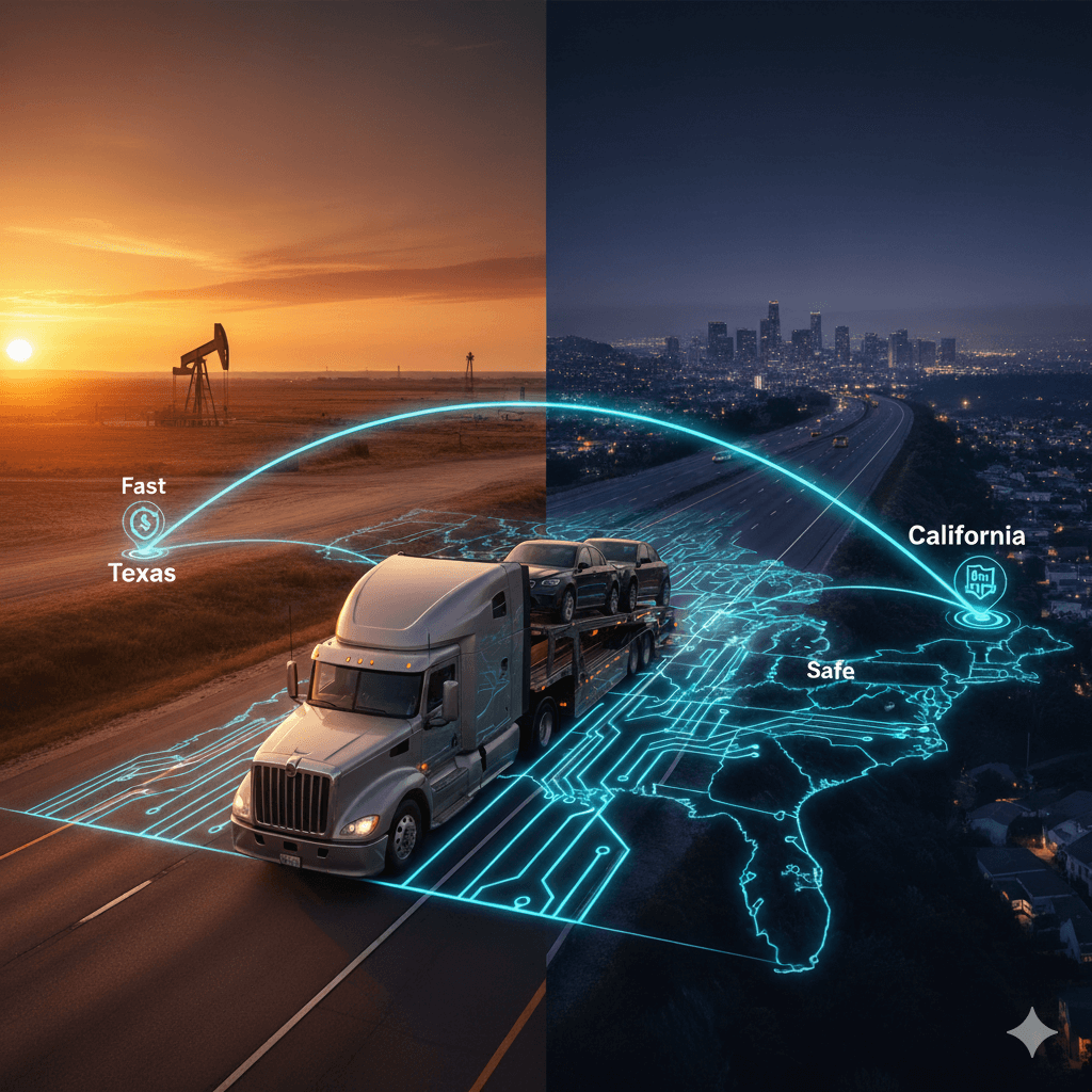 navi auto transport from CA to TX