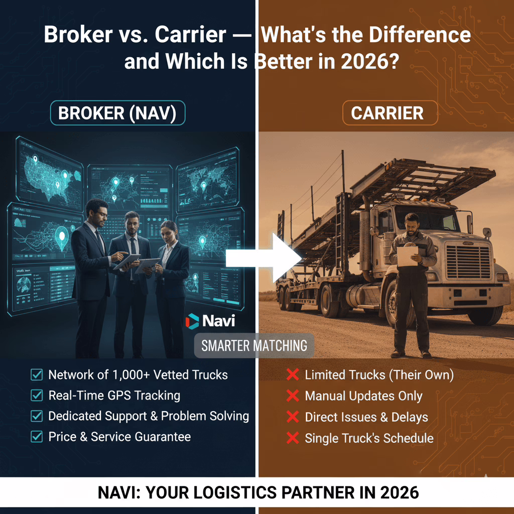 Broker vs Carrier — What’s the Difference and Which Is Better in 2026?