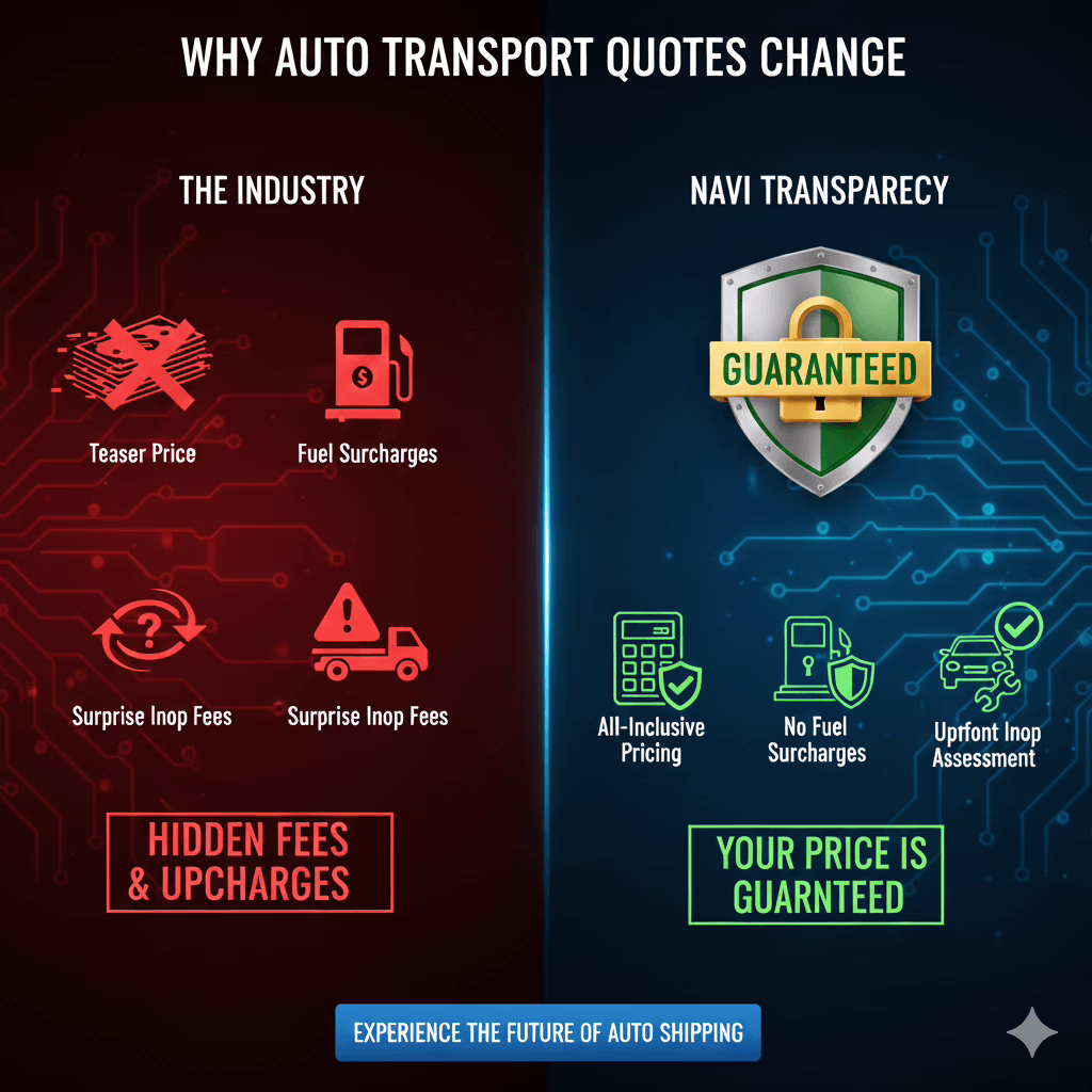 Vehicle purchased at auction ready for transport with Navi Auto Transport’s specialized 2026 auction shipping service