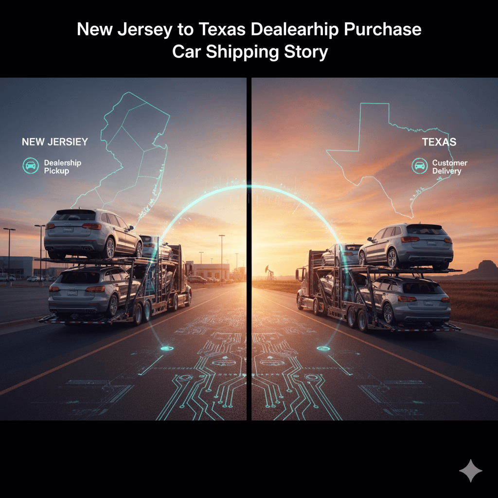 New Jersey to Texas Car Shipping | Dealership Purchase Transport Story