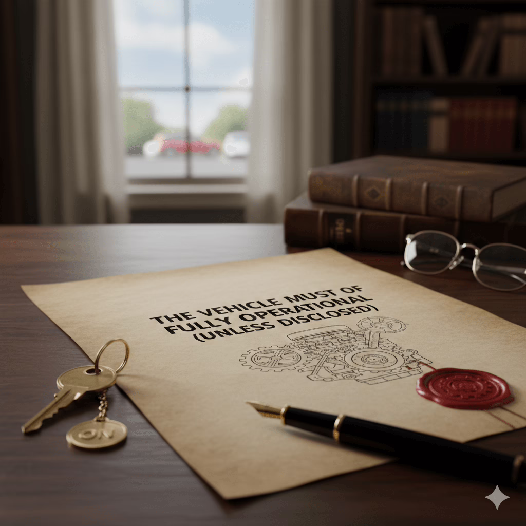 The Vehicle Must Be Fully Operational