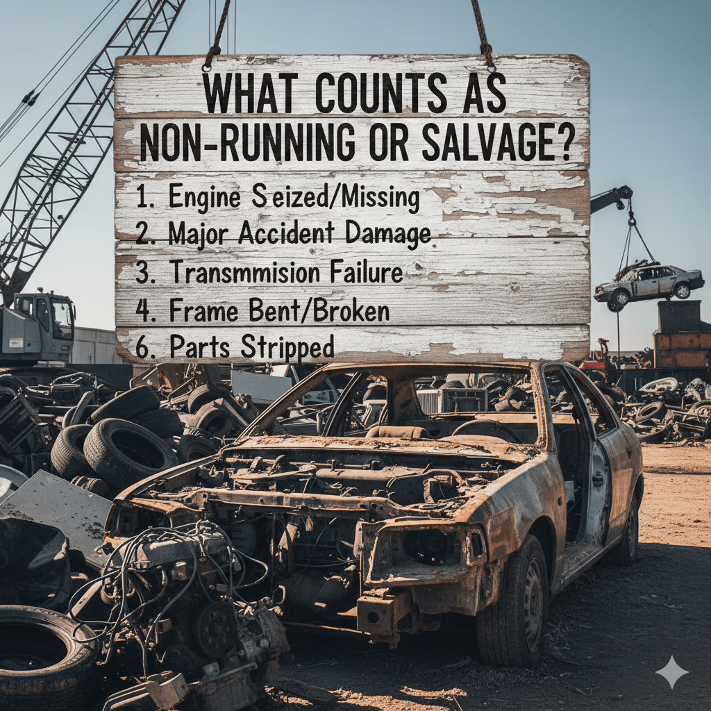 What Counts as a Non-Running or Salvage Vehicle?